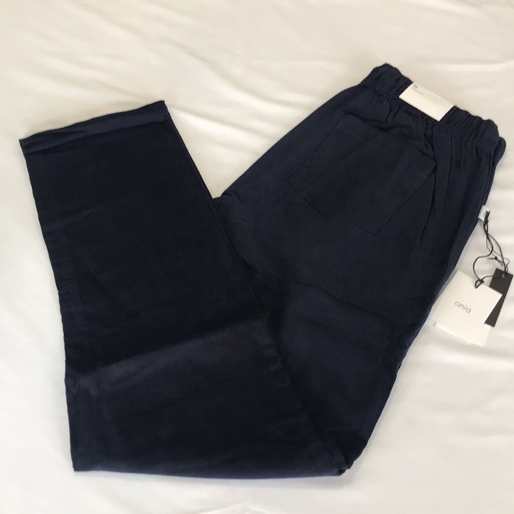 Onia Corduroy Pull On Pants in Navy Blue Size XXL NWT - Picture 7 of 11